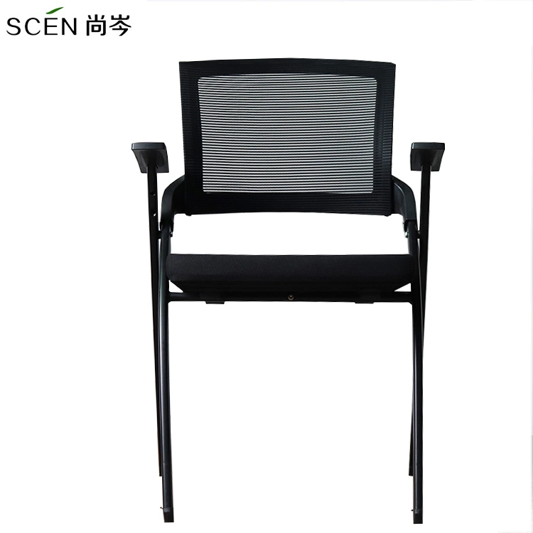 Meeting Room Conference Folding Black Fabric Mesh Office Chair