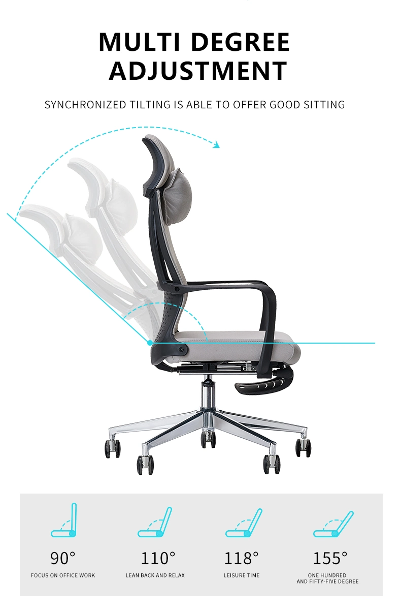 Good Quality Black Swivel Rocking Staff Computer Mesh Fabric Ergonomic Office Chair