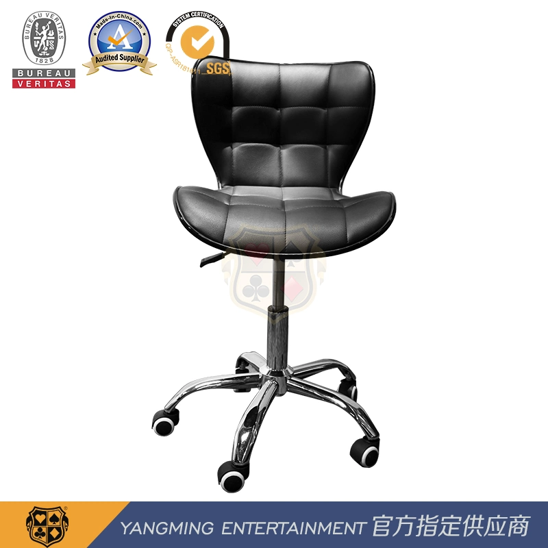 Black Can Be Customized Stainless Steel Pulley Rotating Lifting Poker Table Gaming Table and Chairs Ym-Dk03