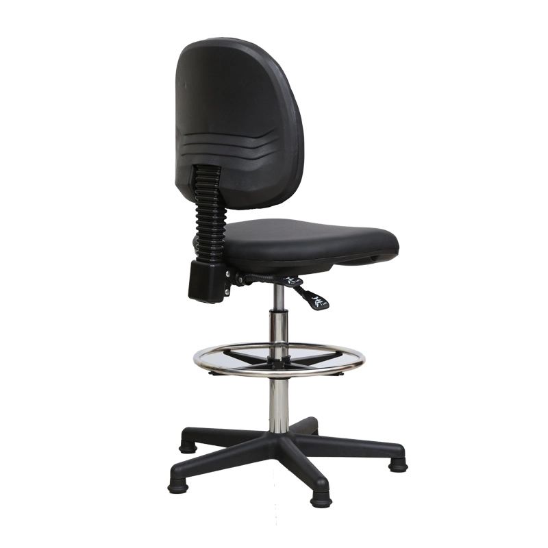 High Back Black Cheap Heavy Duty Reclining Ergonomic PU Synthetic Faux Leather Comfortable Executive Manager Swivel Computer Used Office Drafting Chair
