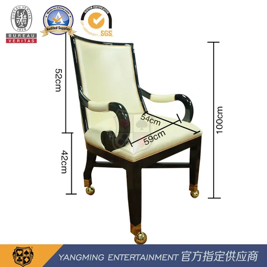 Metal Sliding Wheelchair Poker Gamer′s Chair with Armrests