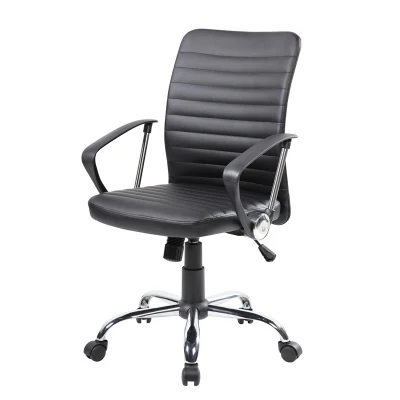 Mesh Back Upholstery Adjustable Arms Seat Fabric Cushion Seat High Back Manager PU + PVC Cover 62*22.5*55cm Office Chair