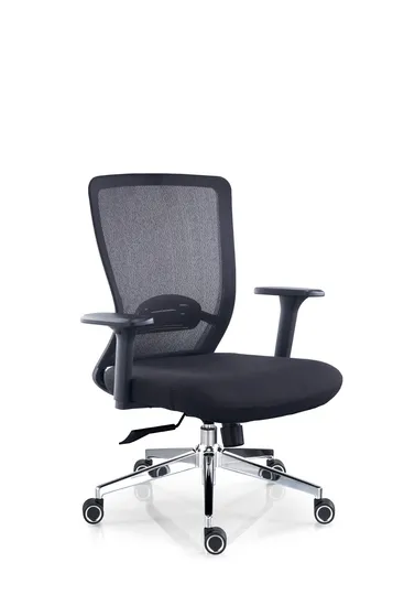 Stylish Office Furniture Black Fabric Swivel Mesh Office Chair with Adjustable Armrest