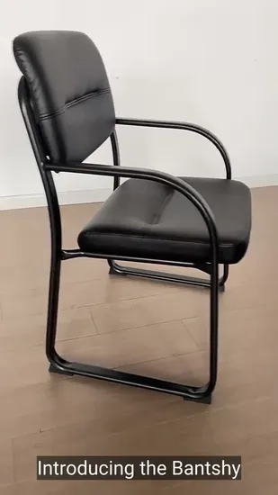 Medium Back PU Leather Visitor Office Chair B