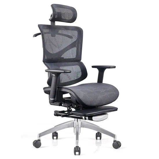 High Back Mesh Fabric Furniture with Aluminum Base Office Chair 