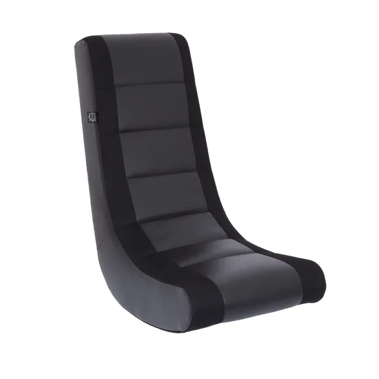 Racing Stripe PU Faux Leather Polyester Mesh Video Rocker Floor Gaming Chair for Kids and Teens 