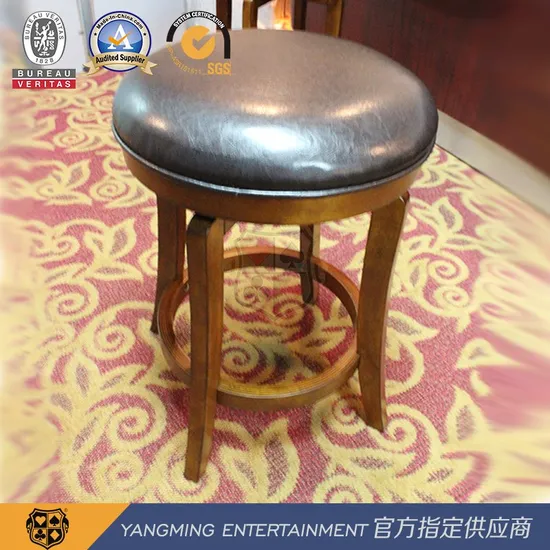 Manufacturer Customized Imported Solid Wood Swivel Dining Bar Chair 