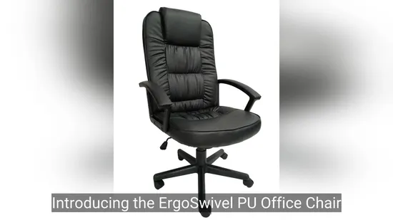 Ergoswivel PU Office Swivel Chair with Armrest 