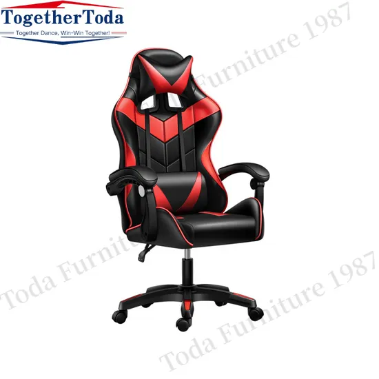 Modern PU Leather Computer PC Game Chair with Foot Rest Ergonomic Racing Gaming Chair 