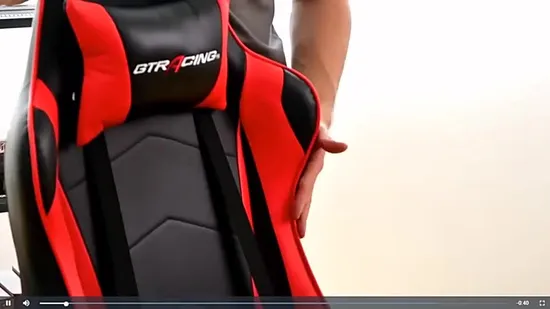 Office Black Cheap PU Leather 180 Degree Playstation Rocker Computer Racing PC Custom Gamer Gaming Chair 