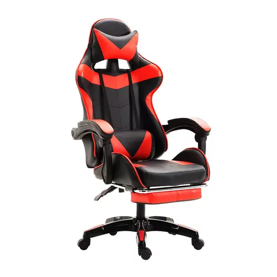 Premium Ergonomic Gaming Chair with Adjustable Leather and Leathaire Fabric 
