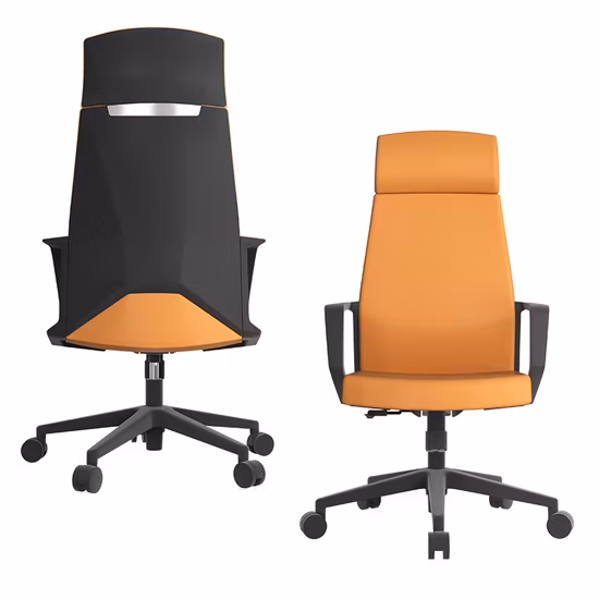 Sample Customization Luxury Ergonomic Design High Back Leather Office Chair Boss Manger Director Modern PU Synthetic Leather Executive Conference Chairs