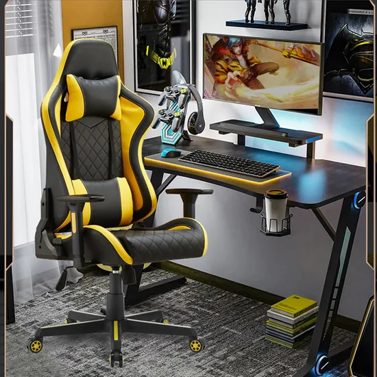 Game Computer Office Chairs Racing Seat Black and Orange Gaming Chair 