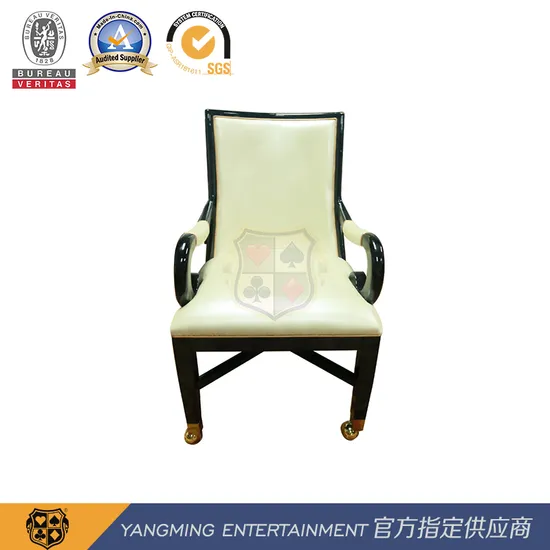 Metal Pulley Chair Poker Club Table Game Player Chair with Armrests 