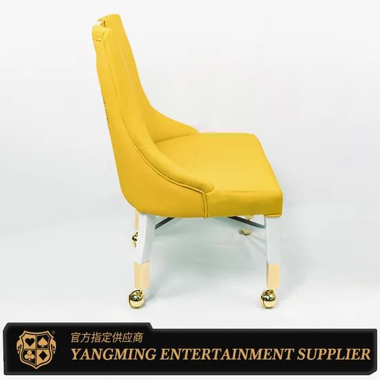 Casino Standard Baccarat Poker Game Chair with Wheels Gambling Poker Table Player Chair 