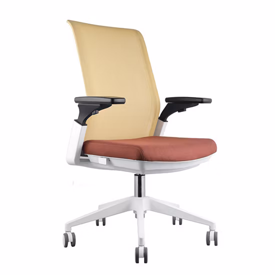 Various Color Options Nylon Frame Middle Mesh Back with Hidden Exclusive Headrest High Density Mould Foam Office Chair