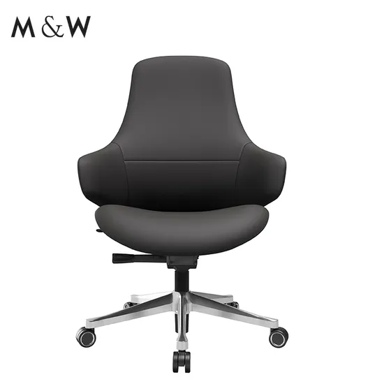 M&W Foshan Manufacture Swivel Ergonomic Chair Office Furniture Staff Modern Manufacture China and Office PU Leather Chair 