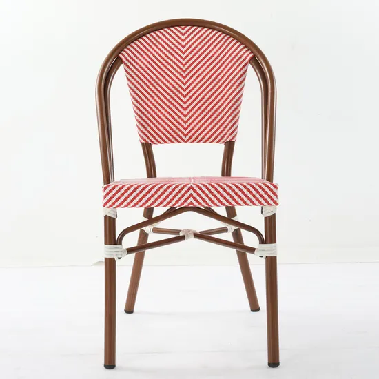 European Style Rattan Weave Stackable Restaurant Cafe Chair 
