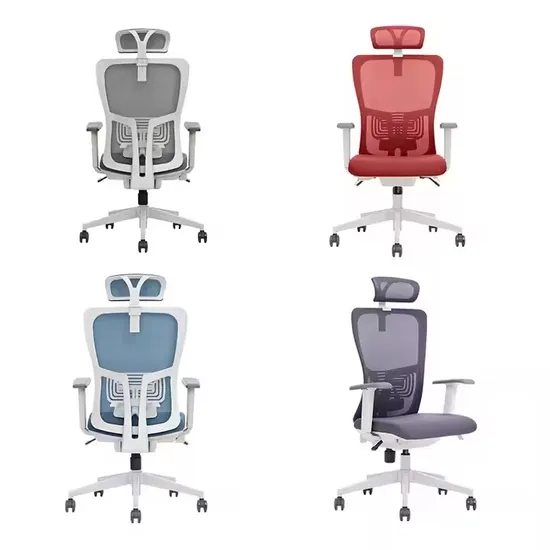 Contemporary Executive Meeting Chair Fabric Mesh and Leather Swivel Lift Office Chair 