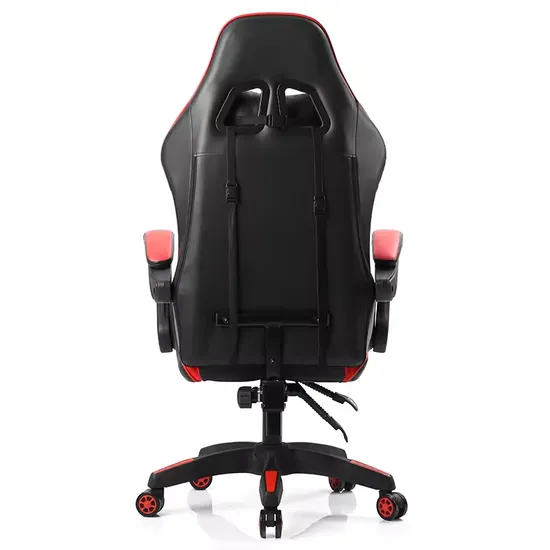 Cool Red Synthetic Leather Executive Office Chair Swivel Ergonomic Design 